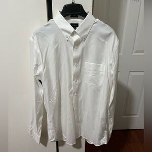 J. Crew Men's White Button-Up Dress Shirt